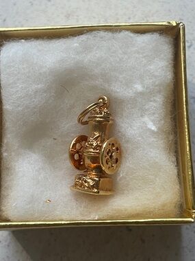 Avon Gold Coffee Grinder Charm Bracelet Charm